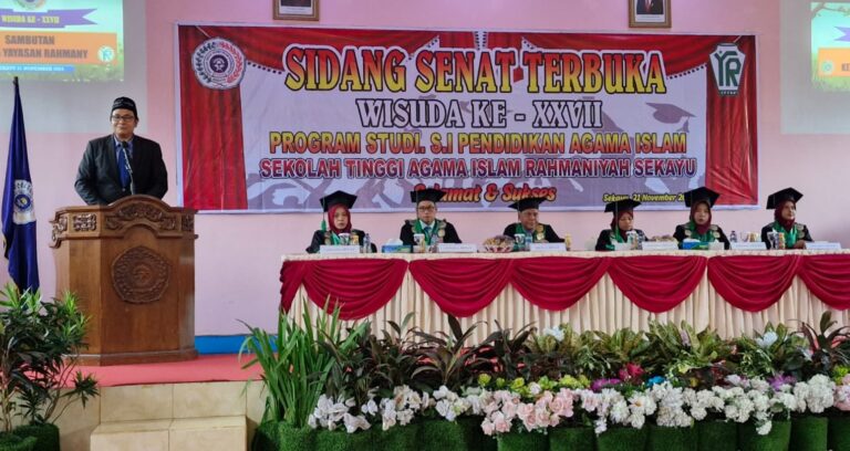 STAI Rahmaniyah Sekayu Gelar Wisuda Sarjana Pendidikan, 45 Mahasiswa Resmi Diwisuda